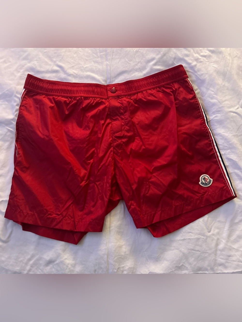 Moncler Red Men Swim Shorts